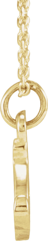 14K Yellow Gold Petite Initial S 16" Necklace