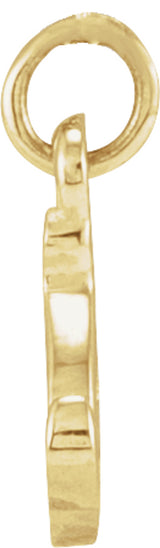 14K Yellow Petite Initial S Pendant