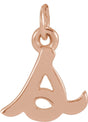 14K Rose Petite Initial S Pendant