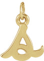 14K Yellow Petite Initial S Pendant