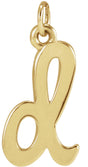 14K Yellow Gold Petite Initial D Pendant