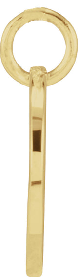 14K Yellow Script Initial T Pendant