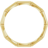14K Yellow Gold 2.8 mm Bamboo Band Size 7