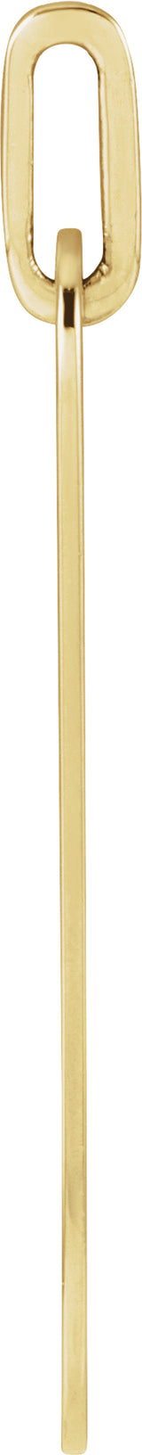 14K Yellow Engravable Bar Pendant