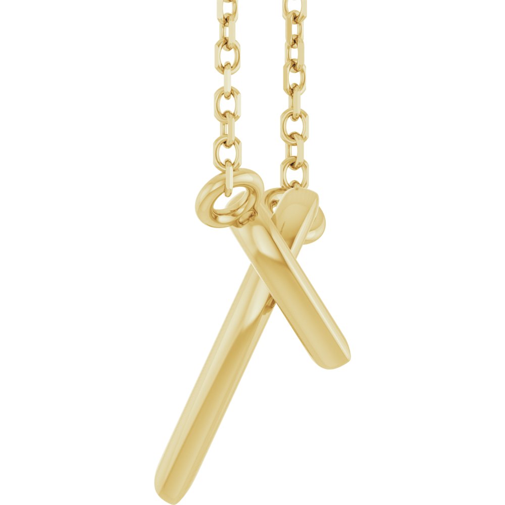 14K Yellow Gold Interlocking Hearts 18" Necklace
