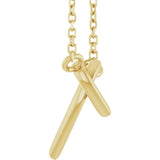 14K Yellow Gold Interlocking Hearts 18" Necklace