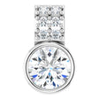 14K White 3/8 CTW Lab-Grown Diamond Pendant