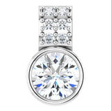 14K White 3/8 CTW Lab-Grown Diamond Pendant