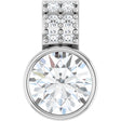 14K White Gold 3/4 CTW Lab-Grown Diamond Pendant