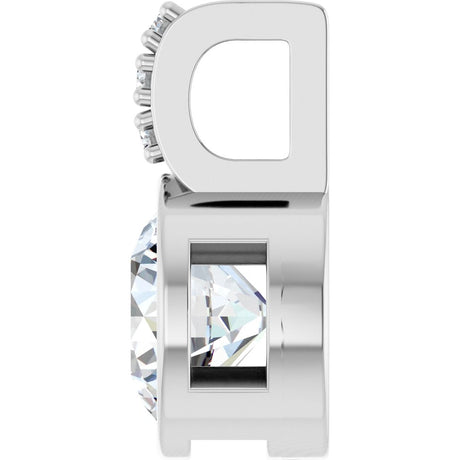 14K White 3/4 CTW Lab-Grown Diamond Pendant