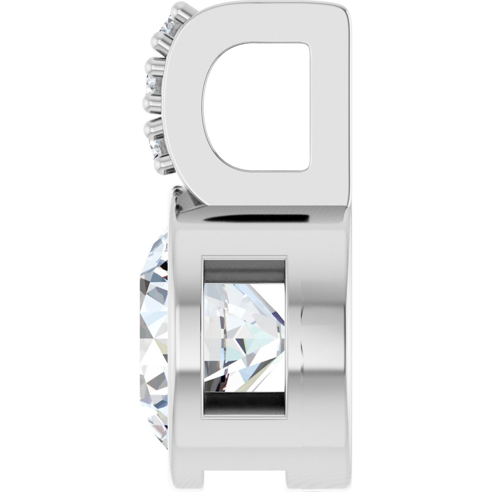 14K White Gold 3/4 CTW Lab-Grown Diamond Pendant