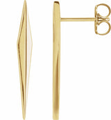 14K Yellow Gold Geometric Earrings