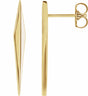 14K Yellow Gold Geometric Earrings