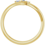 14K Yellow Gold .06 CTW Natural Diamond Bypass Ring