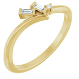 14K Yellow Gold .06 CTW Natural Diamond Bypass Ring
