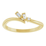 14K Yellow Gold .06 CTW Natural Diamond Bypass Ring