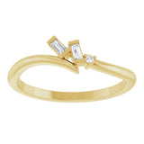 14K Yellow Gold .06 CTW Natural Diamond Bypass Ring