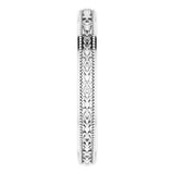 14K White Gold 3 mm Milgrain Floral Flat Band Size 7.5