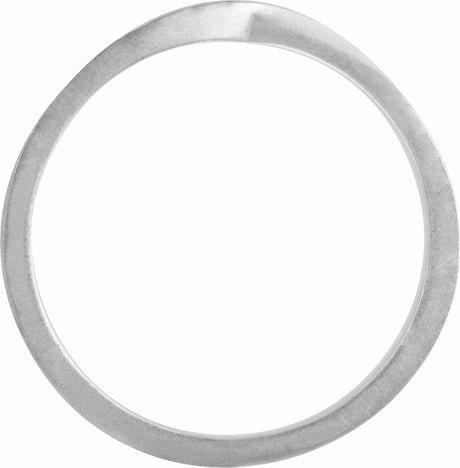 14K White 5 mm Stackable Twisted Ring