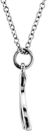 14K White Tiny Posh® Wishbone 16-18" Necklace