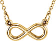 14K Yellow Tiny Posh® Infinity-Inspired 16-18" Necklace 