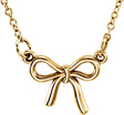 18K Yellow Vermeil Tiny Posh® Knotted Bow 16-18" Necklace 