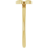 14K Yellow Four-Leaf Clover Stackable Ring