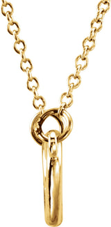 14K Yellow Gold Tiny Posh® Double Heart 16-18" Necklace 