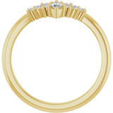 14K Yellow Gold 1/5 CTW Lab-Grown Diamond Contour Band