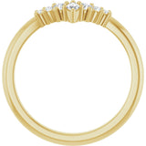 14K Yellow 1/6 CTW Natural Diamond Contour Band