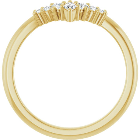 14K Yellow 1/6 CTW Natural Diamond Contour Band