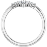 14K White Gold 1/6 CTW Lab-Grown Diamond Contour Band