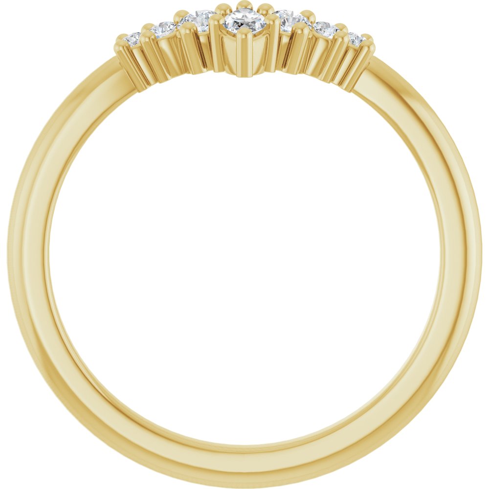 14K Yellow Gold 1/6 CTW Lab-Grown Diamond Contour Band