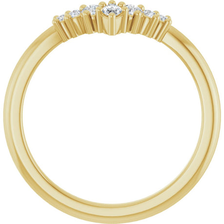 14K Yellow Gold 1/6 CTW Lab-Grown Diamond Contour Band