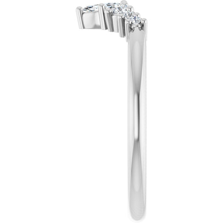 14K White Gold 1/6 CTW Lab-Grown Diamond Contour Band
