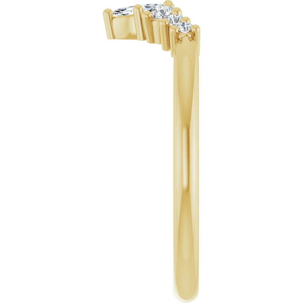 14K Yellow 1/6 CTW Lab-Grown Diamond Contour Band