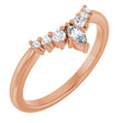 14K Rose Gold 1/6 CTW Lab-Grown Diamond Contour Band