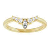 14K Yellow 1/6 CTW Lab-Grown Diamond Contour Band