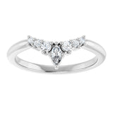 14K White Gold 1/6 CTW Lab-Grown Diamond Contour Band