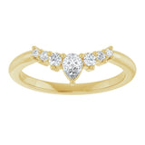14K Yellow Gold 1/4 CTW Natural Diamond Contour Band