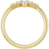 14K Yellow Gold 1/4 CTW Natural Diamond Contour Band