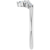 14K White Gold 1/4 CTW Natural Diamond Contour Band