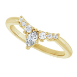 14K Yellow Gold 1/4 CTW Natural Diamond Contour Band