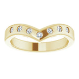 14K Yellow 1/5 CTW Lab-Grown Diamond Contour Band