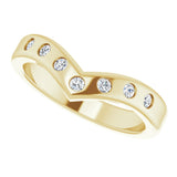 14K Yellow 1/5 CTW Natural Diamond Contour Band