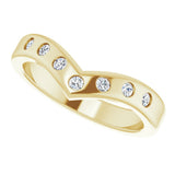 14K Yellow 1/5 CTW Lab-Grown Diamond Contour Band