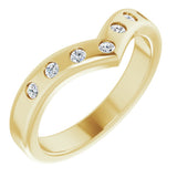 14K Yellow 1/5 CTW Lab-Grown Diamond Contour Band