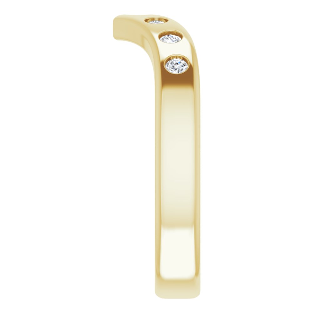 14K Yellow 1/5 CTW Lab-Grown Diamond Contour Band