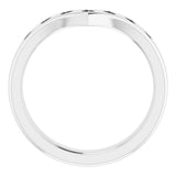 14K White 1/5 CTW Lab-Grown Diamond Contour Band