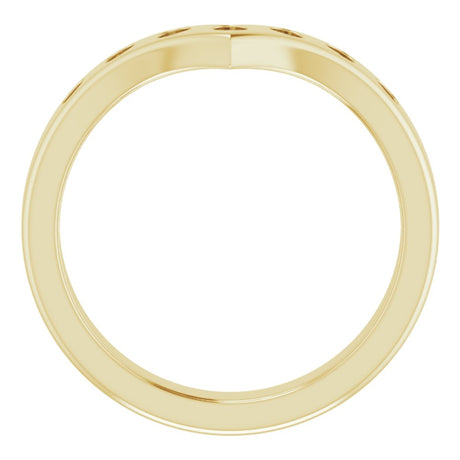 14K Yellow 1/5 CTW Lab-Grown Diamond Contour Band